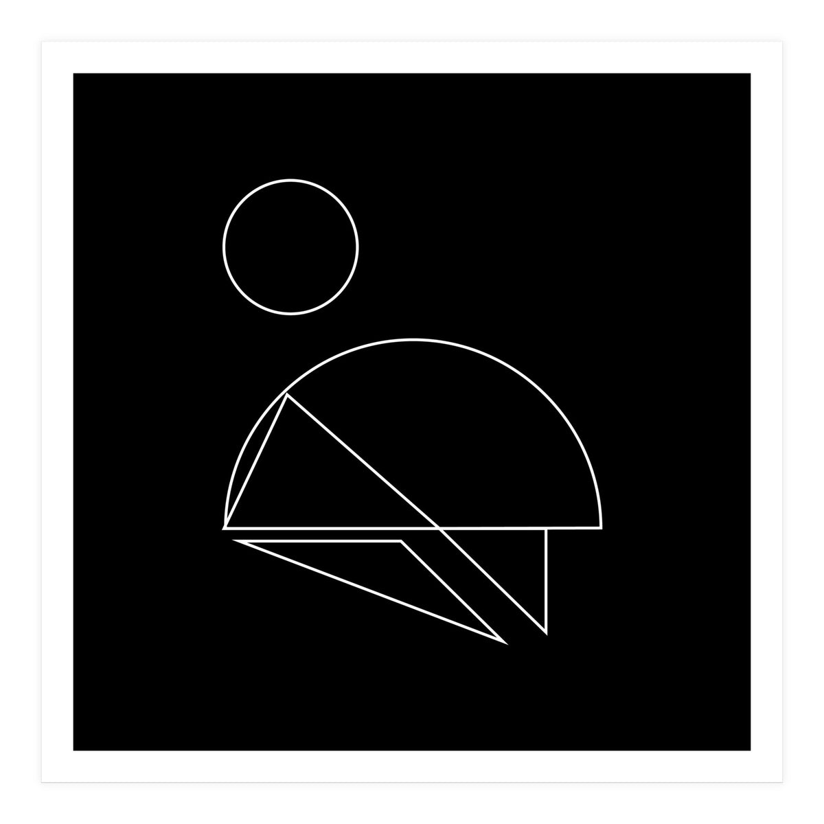 Mountain climber | minimal geometric (Print Only)