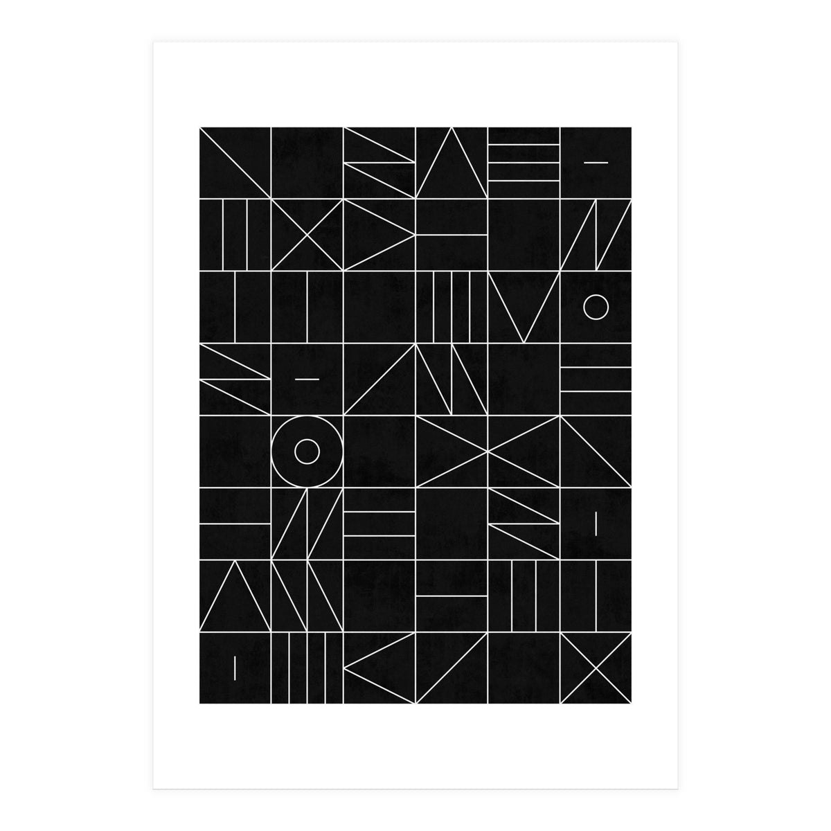My Favorite Geometric Patterns No.9 - Black (Print Only)
