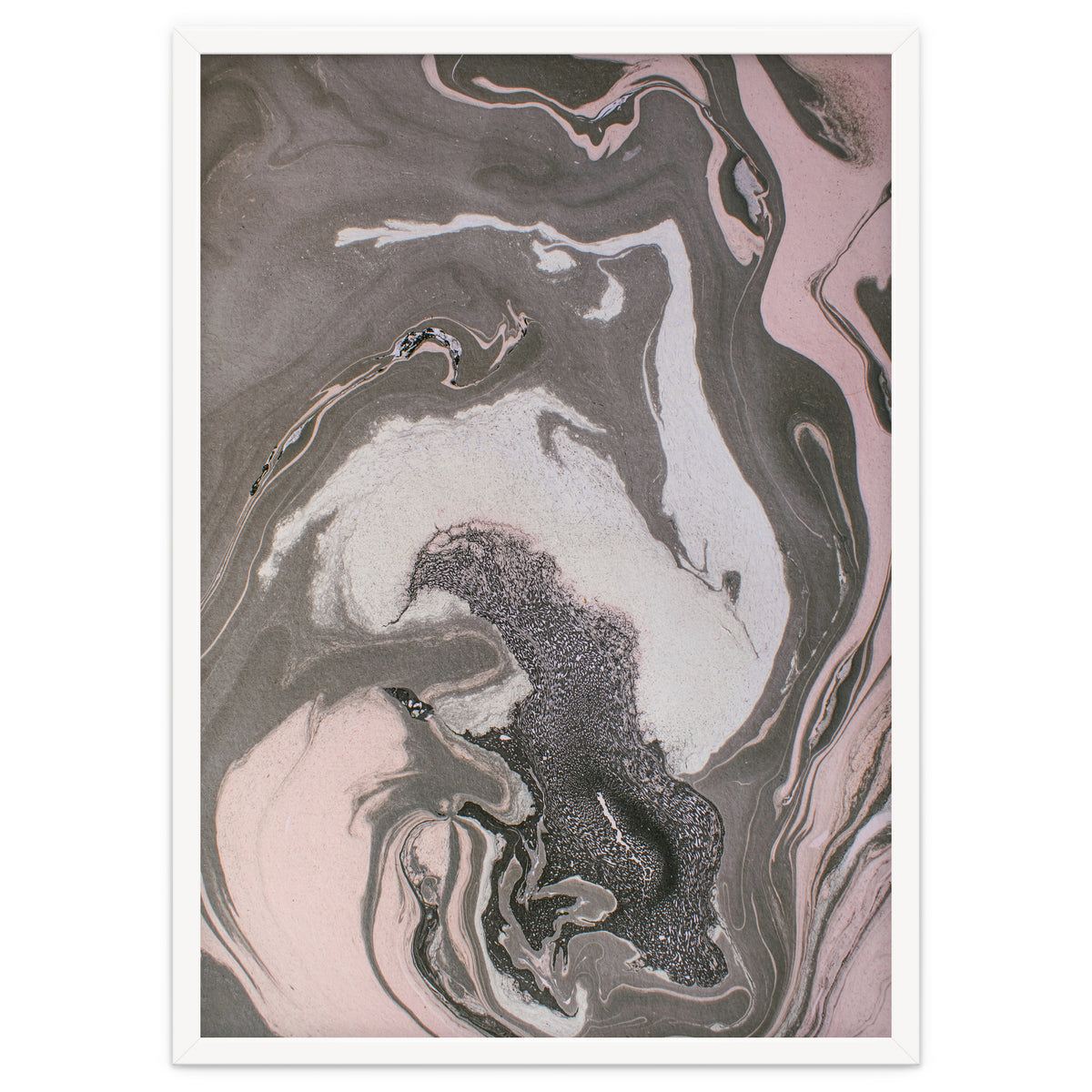 Pink and gray marbled paper