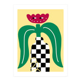 Flower Character in Checker Vase (Print Only) thumbnail