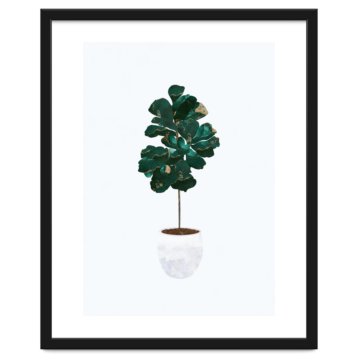 FIddle Leaf Fig gold and green