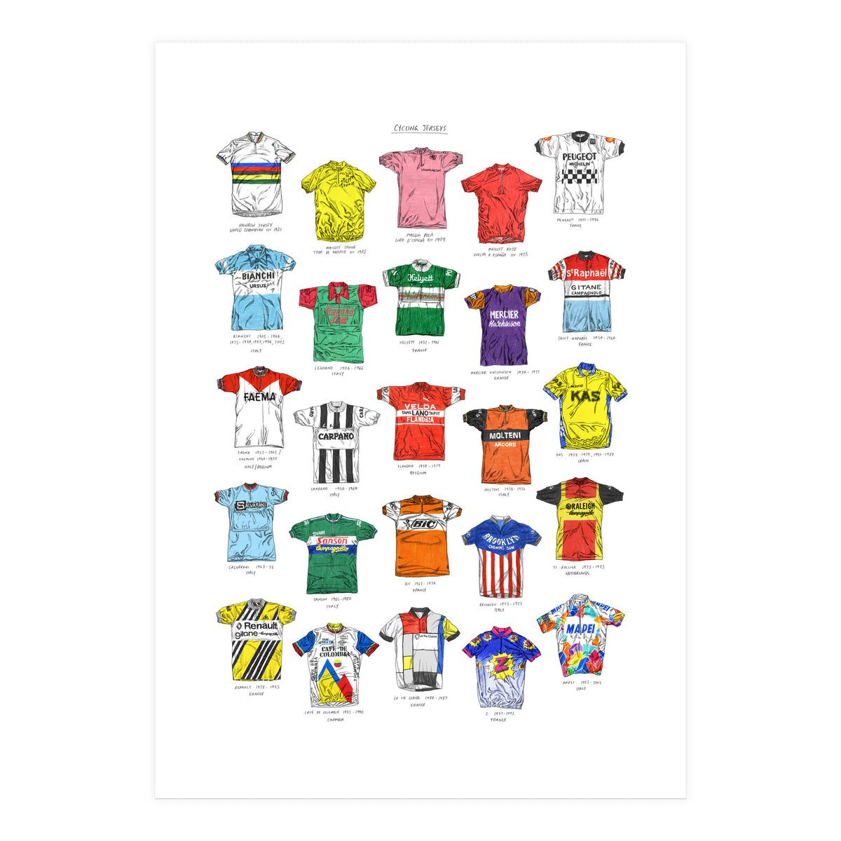 Cycling Jerseys (Print Only)