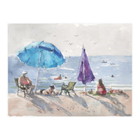 Under an umbrella in the sun. Watercolor (Print Only)