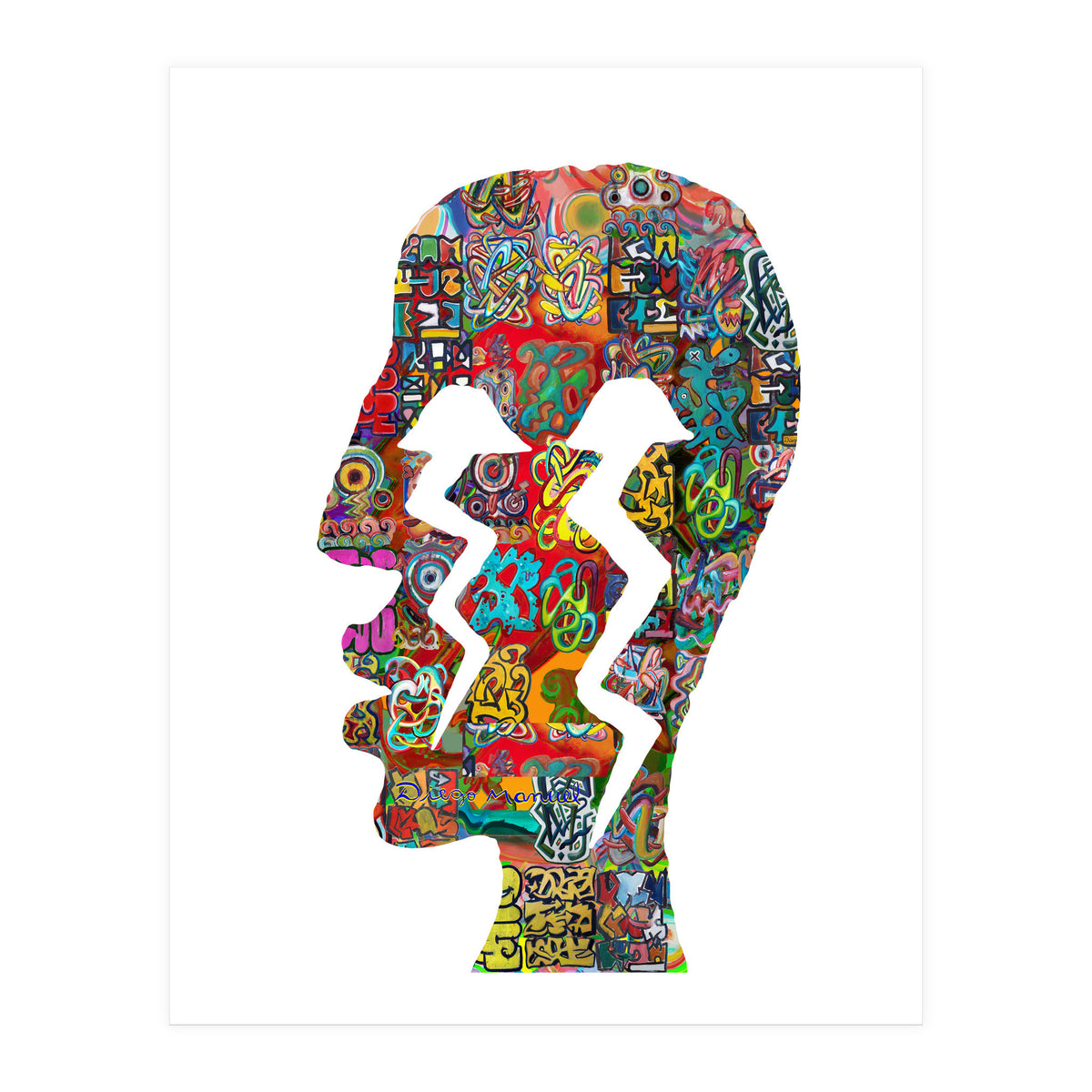 Perfil Con Rayos 3  (Print Only)