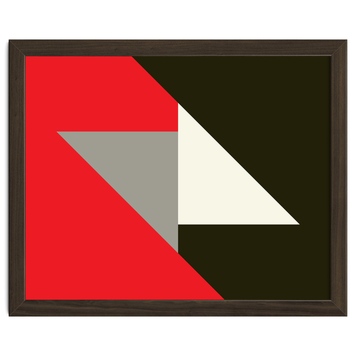 Geometric  Shapes No. 63 - triangles, red, black, grey