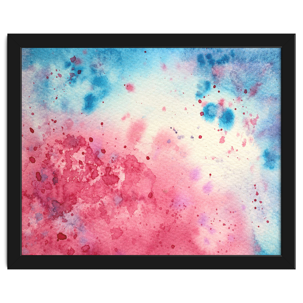 When pink meets blue || abstract watercolor