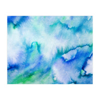 Watercolor turquoise tie-dye (Print Only)