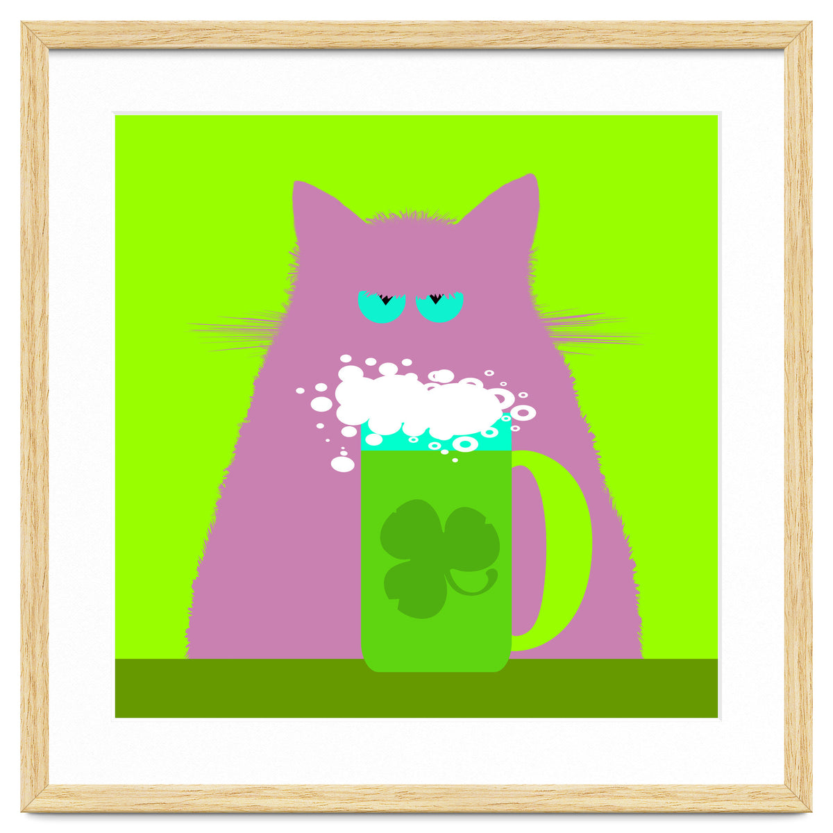 Saint Patrick's Day Lilac Cat