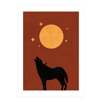 Wolf Full Moon (Print Only)