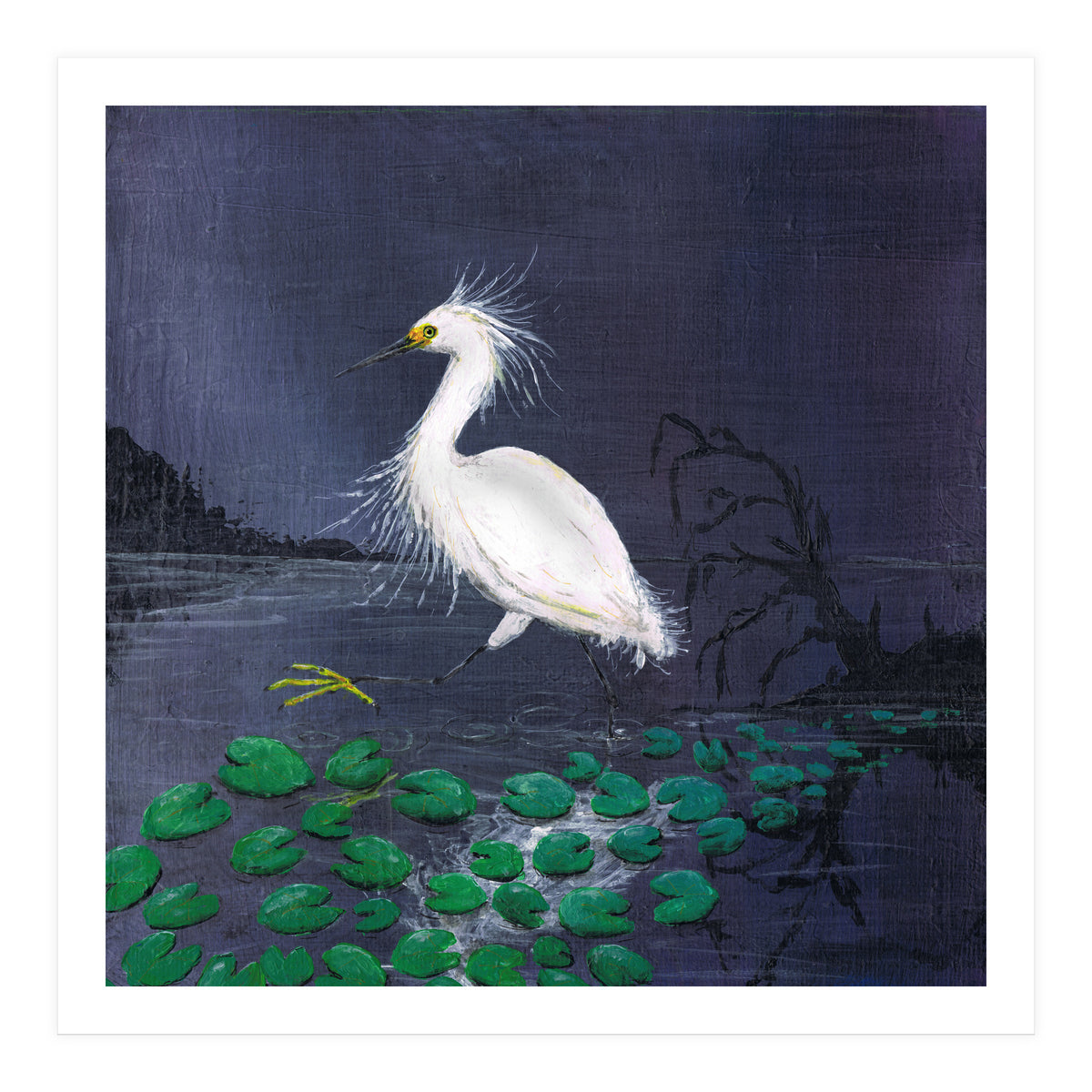 Twilight egret (Print Only)