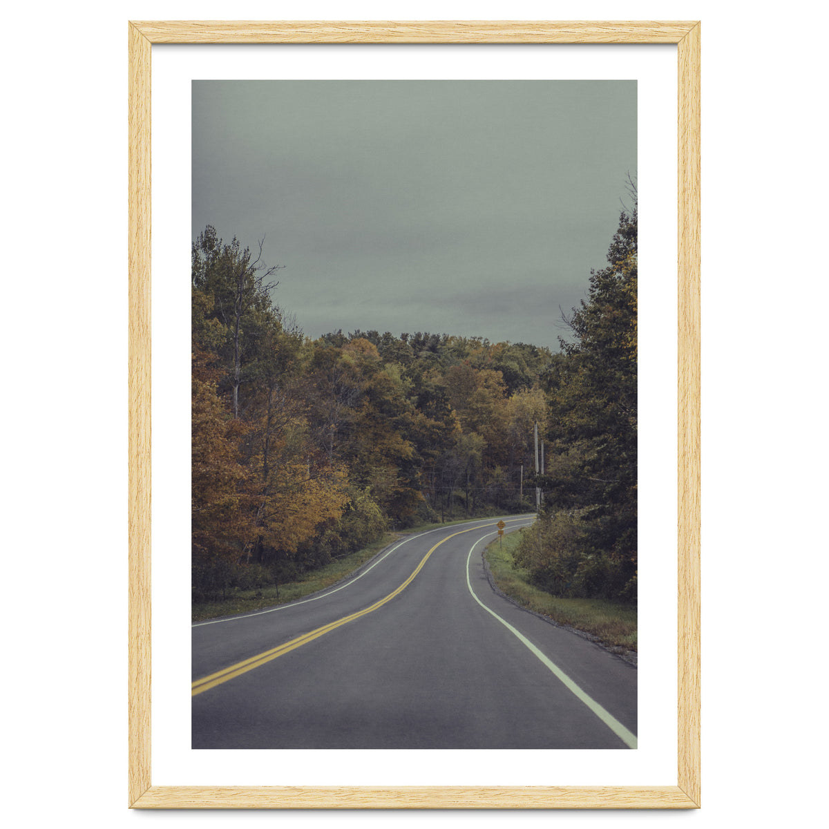 Fall Road in Upstate New York