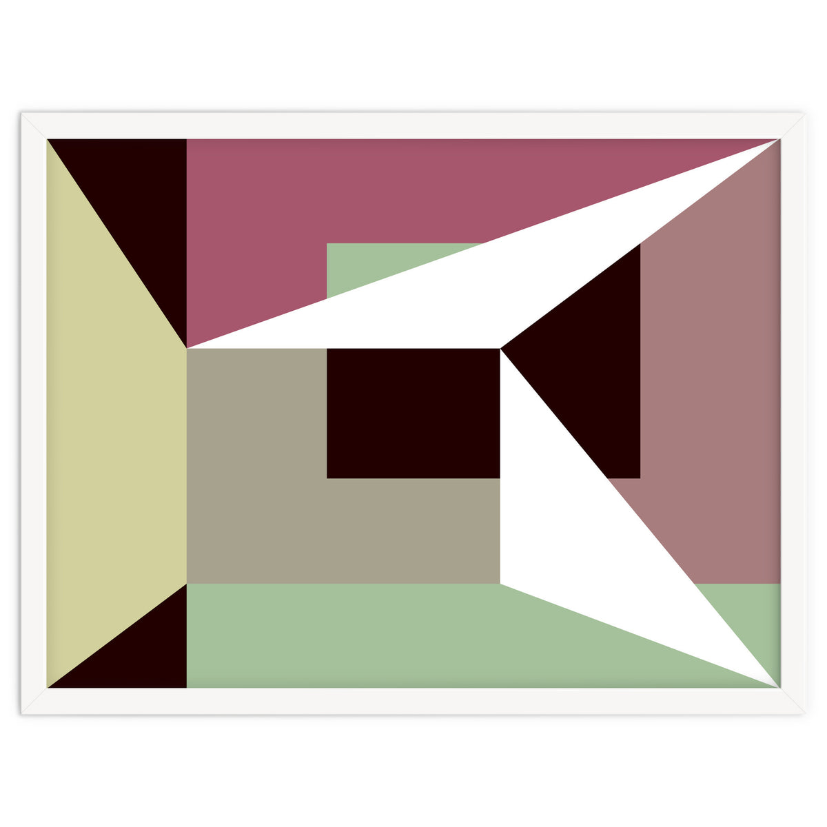 Geometric Shapes No. 26 - green & purple