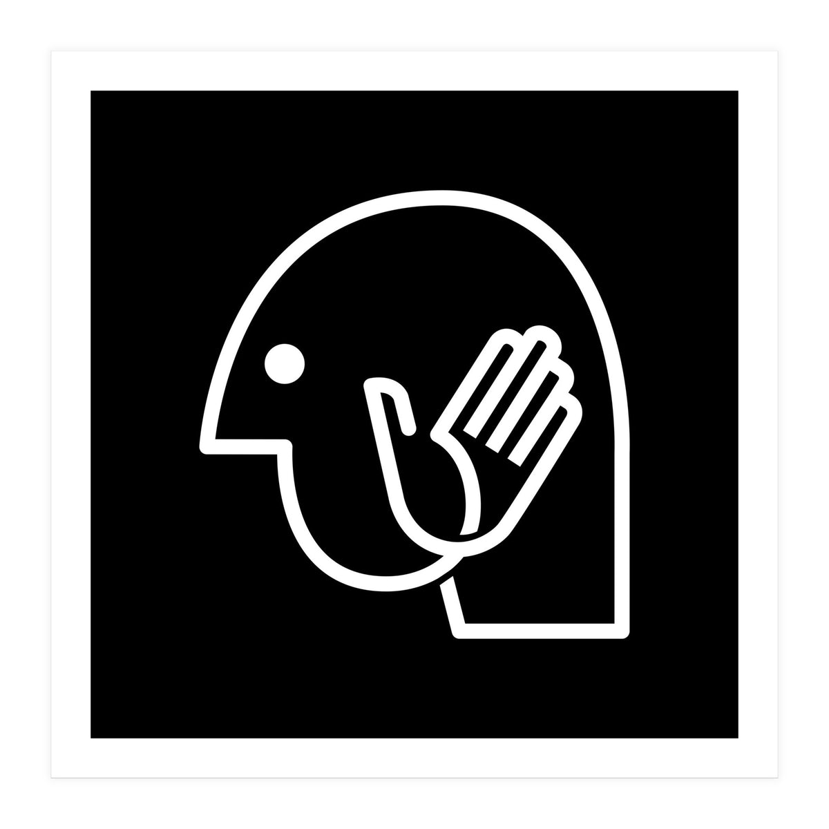 Head Hand_Black (Print Only)