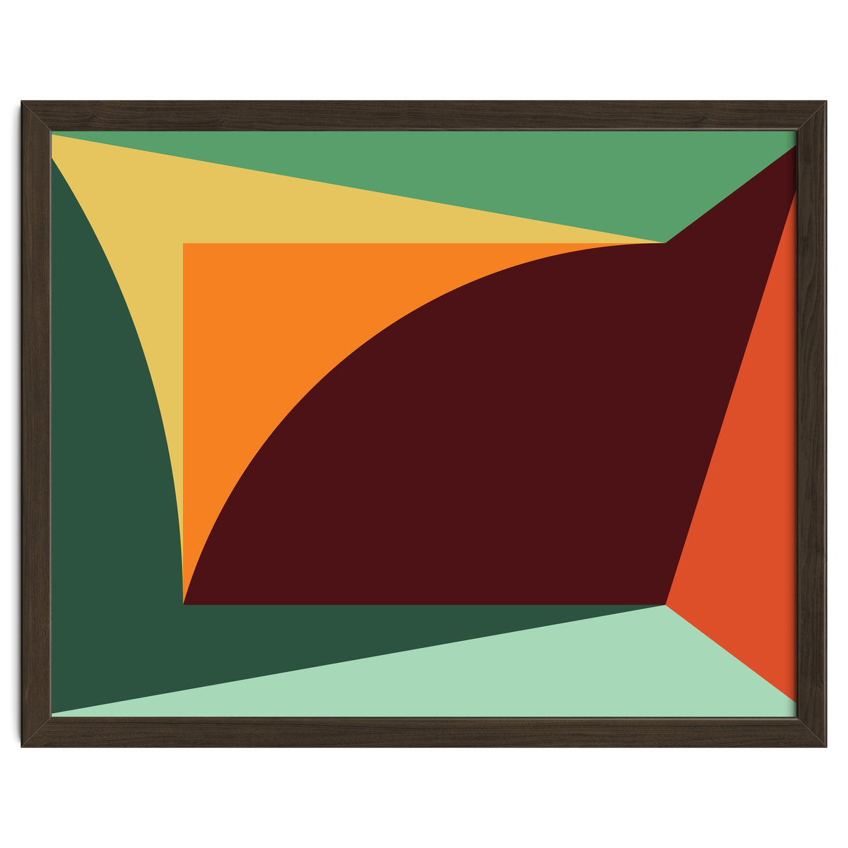 Geometric Shapes No. 18 - orange, green & purple
