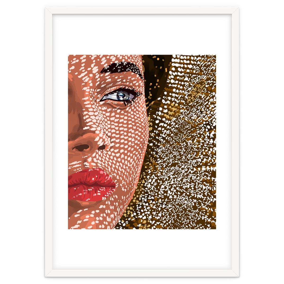 Under The Jute Hat, Bohemian Woman Fashion Painting