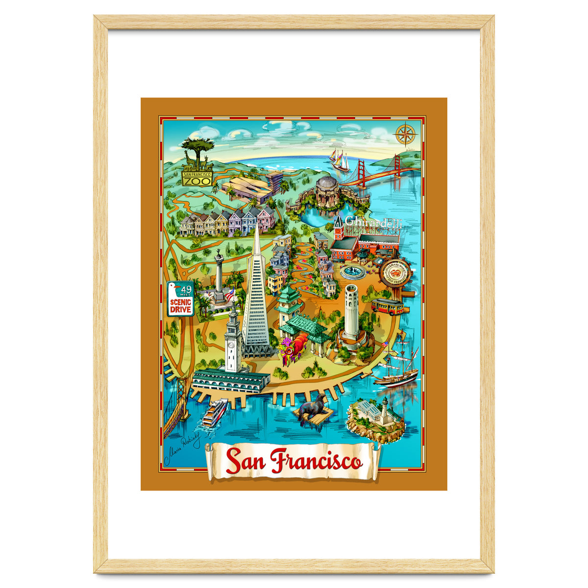 San Francisco Map Illustration