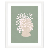 Abstract Potted Figure Sage Green