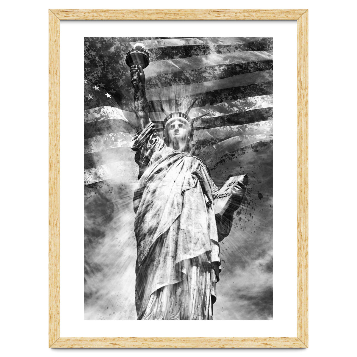 MODERN ART Statue of Liberty | Monochrome