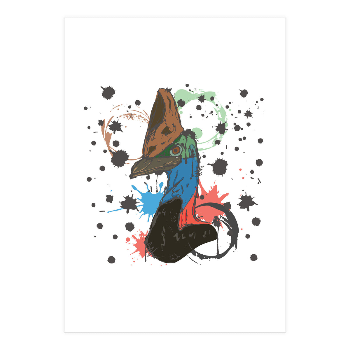 Cassowary Bird Sketch (Print Only)