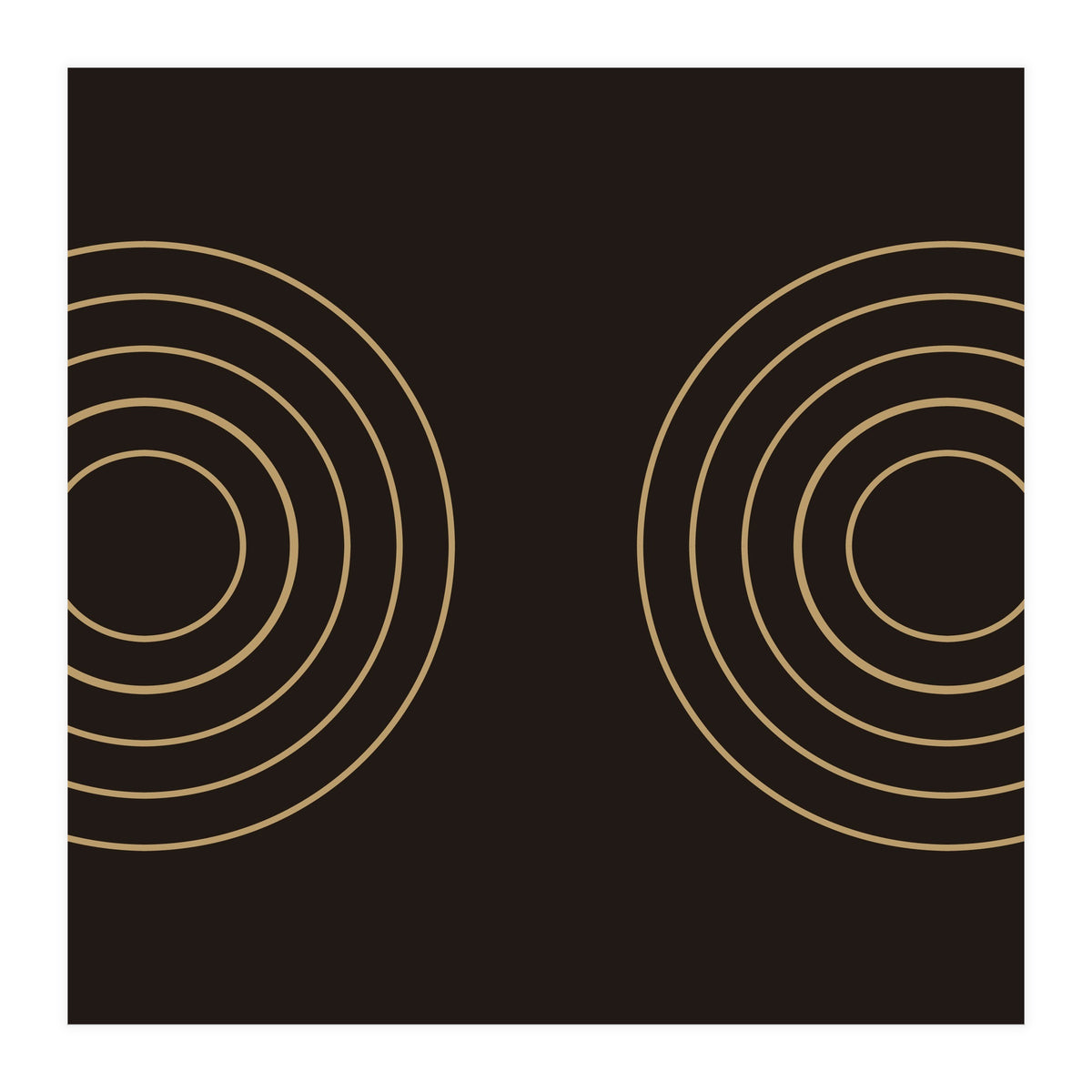 Golden circles | abstract minimal (Print Only)