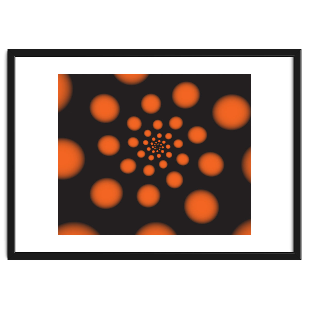 Orange Spiral Dots