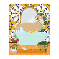 Ram Bathing in Moroccan Style Bathroom (Print Only)