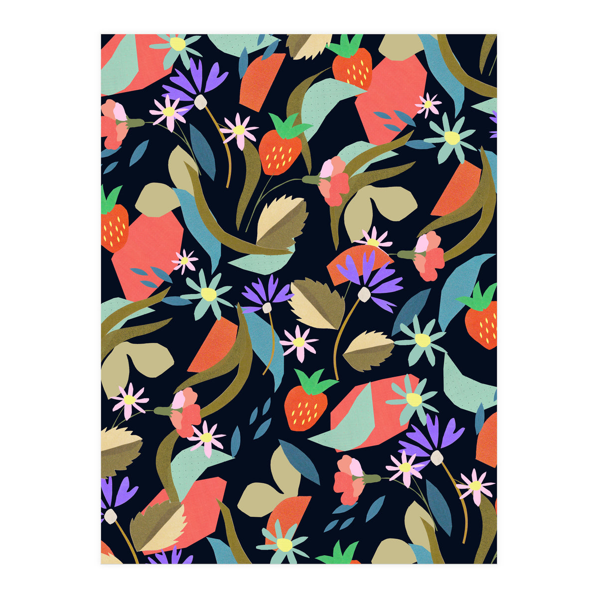 strawberry flower (Print Only)