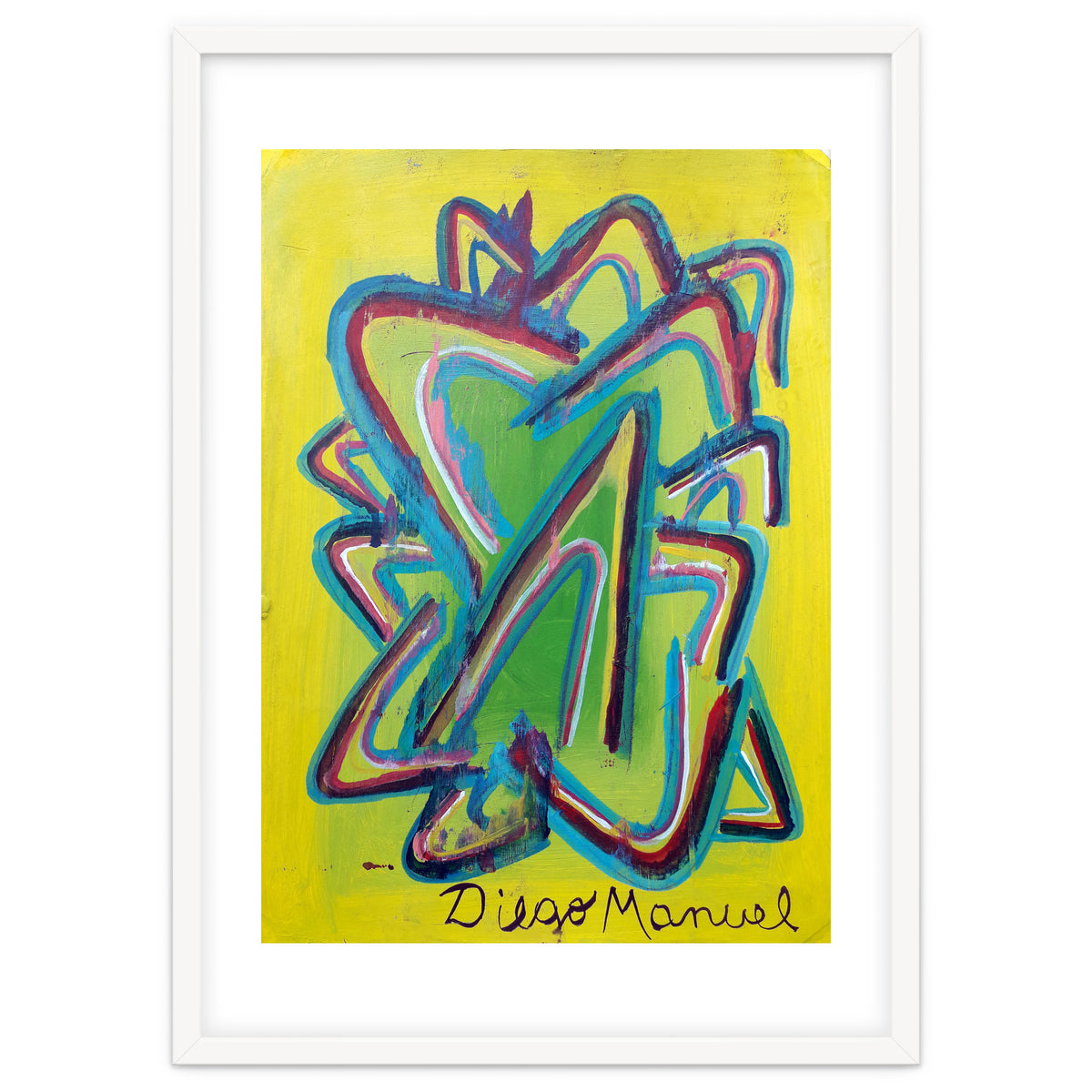 Forma Celeste Sobre Amarillo 2