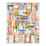 Summer Pastel Geometric and Striped Abstract on white (Print Only) thumbnail
