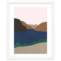 Neutral Mid Century Montains Nordic Print