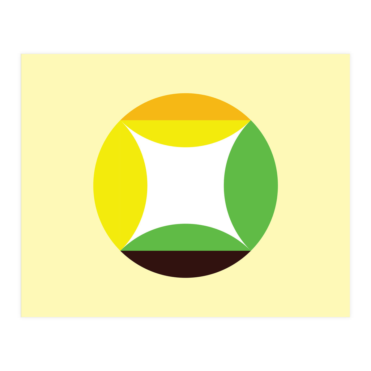 Geometric Shapes No. 21 - yellow, green & orange (Print Only)