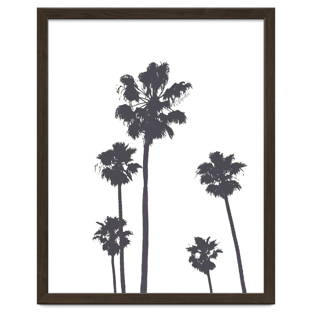 Palms & Sunset-Minimal B&W 2