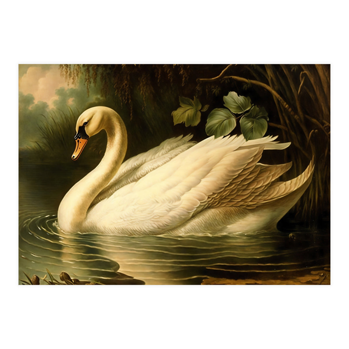 Swan Classic Painting (Print Only)
