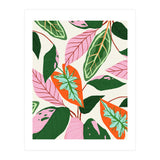 The Inseparable V.02, Nature Botanical Plants, Blush Leaves Modern Bohemian, Pastel Illustration Garden (Print Only) thumbnail
