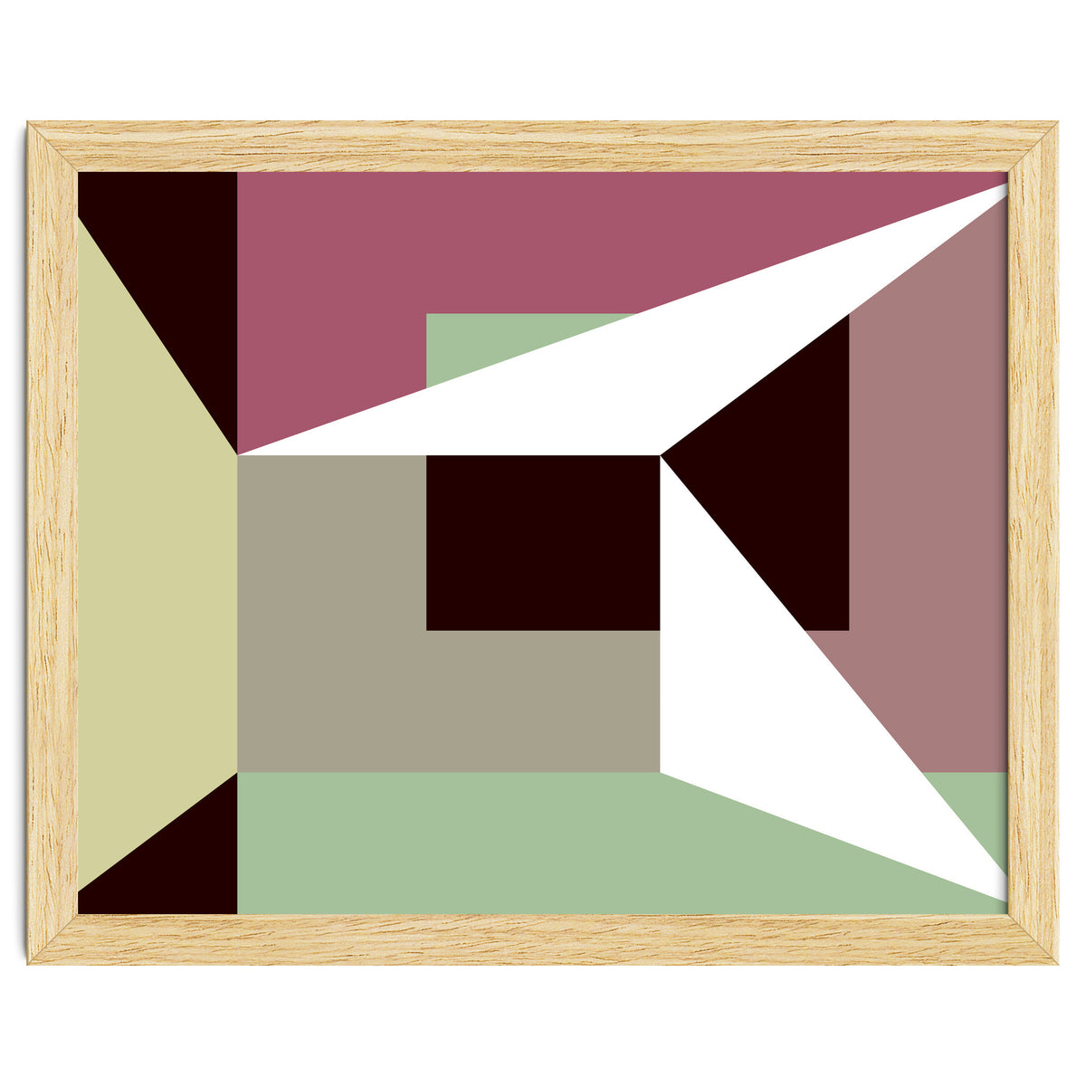 Geometric Shapes No. 26 - green & purple