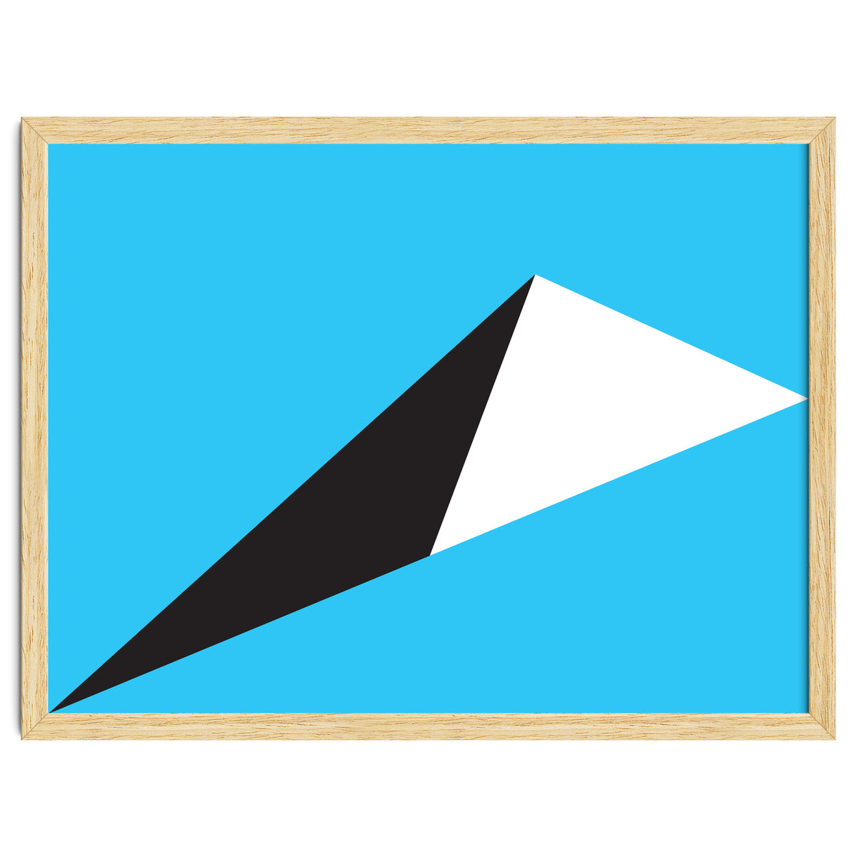 Geometric Shapes No. 70 - sky blue & black