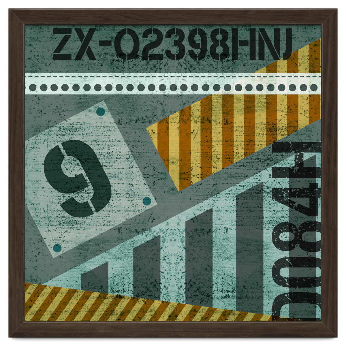 Abstract Industrial Slate And Stripes