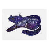 Watercolor galaxy cat (Print Only) thumbnail