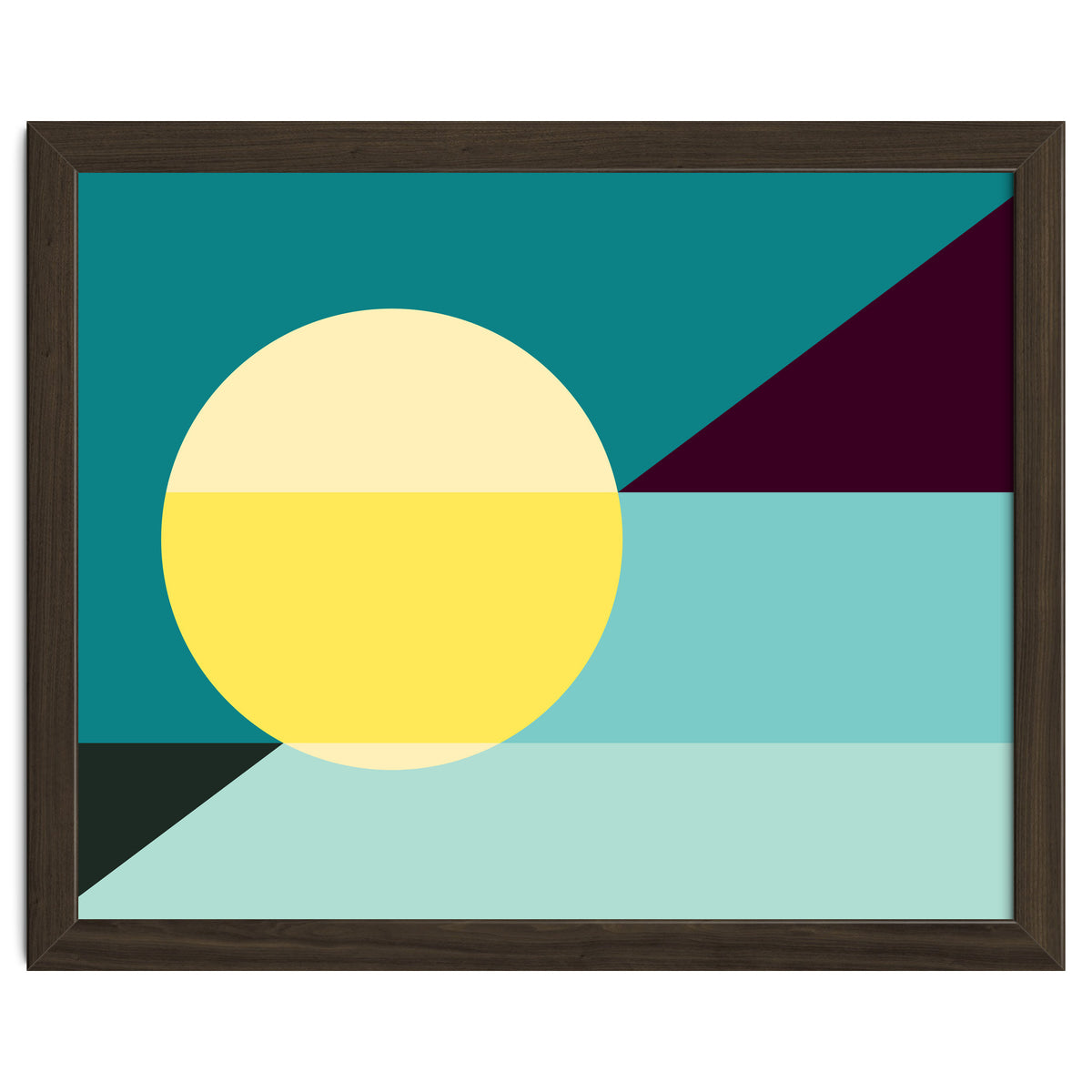 Geometric Shapes No. 3 - teal, purple & yellow