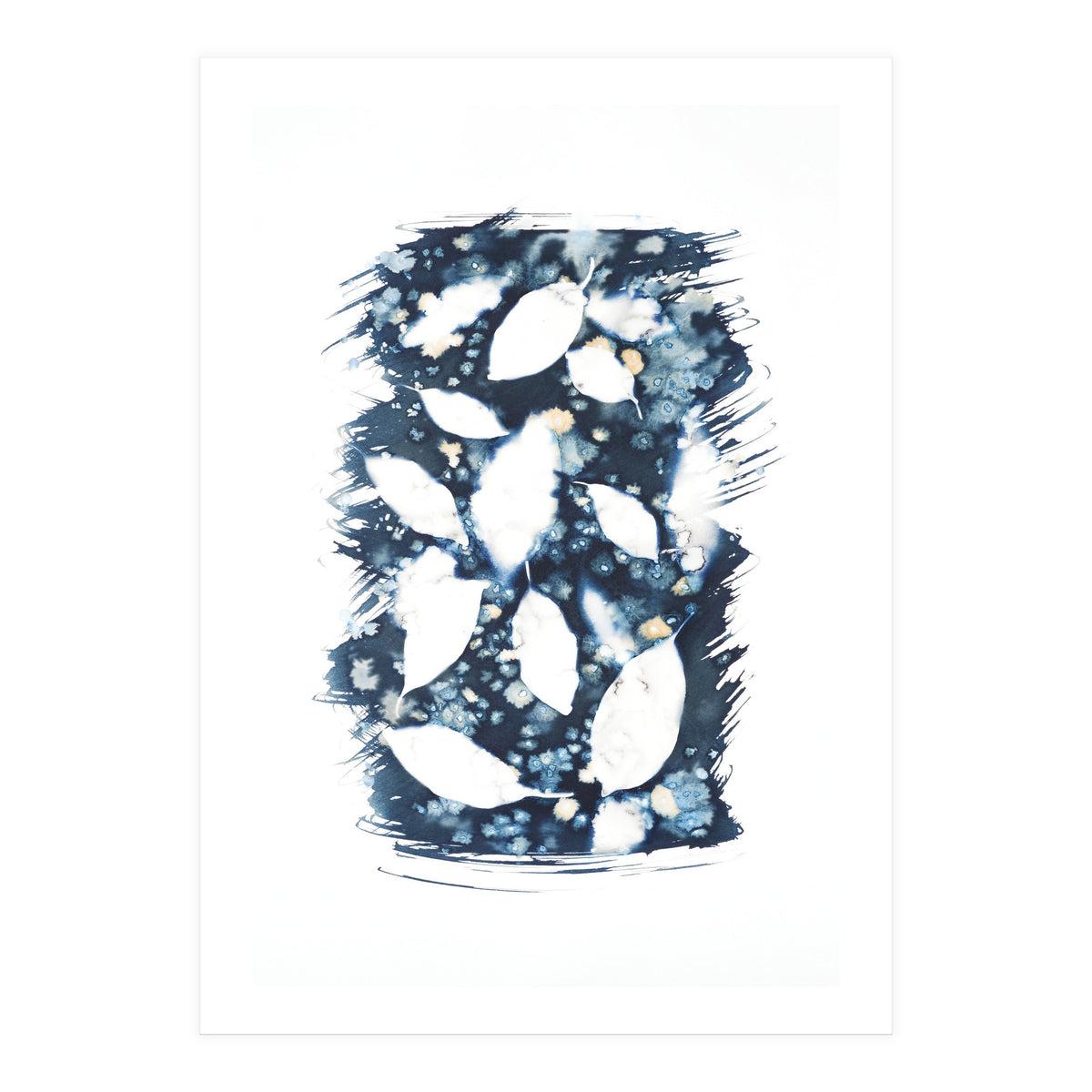 Indigo Blue Botanical Leaves No. 10 (Print Only)