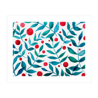 Watercolor Teal Branches (Print Only)