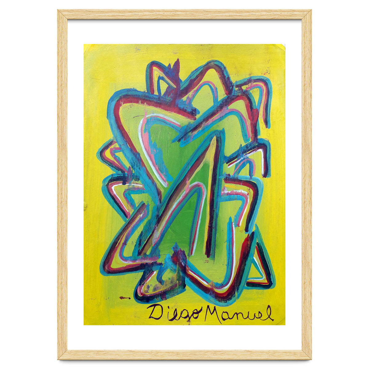 Forma Celeste Sobre Amarillo 2