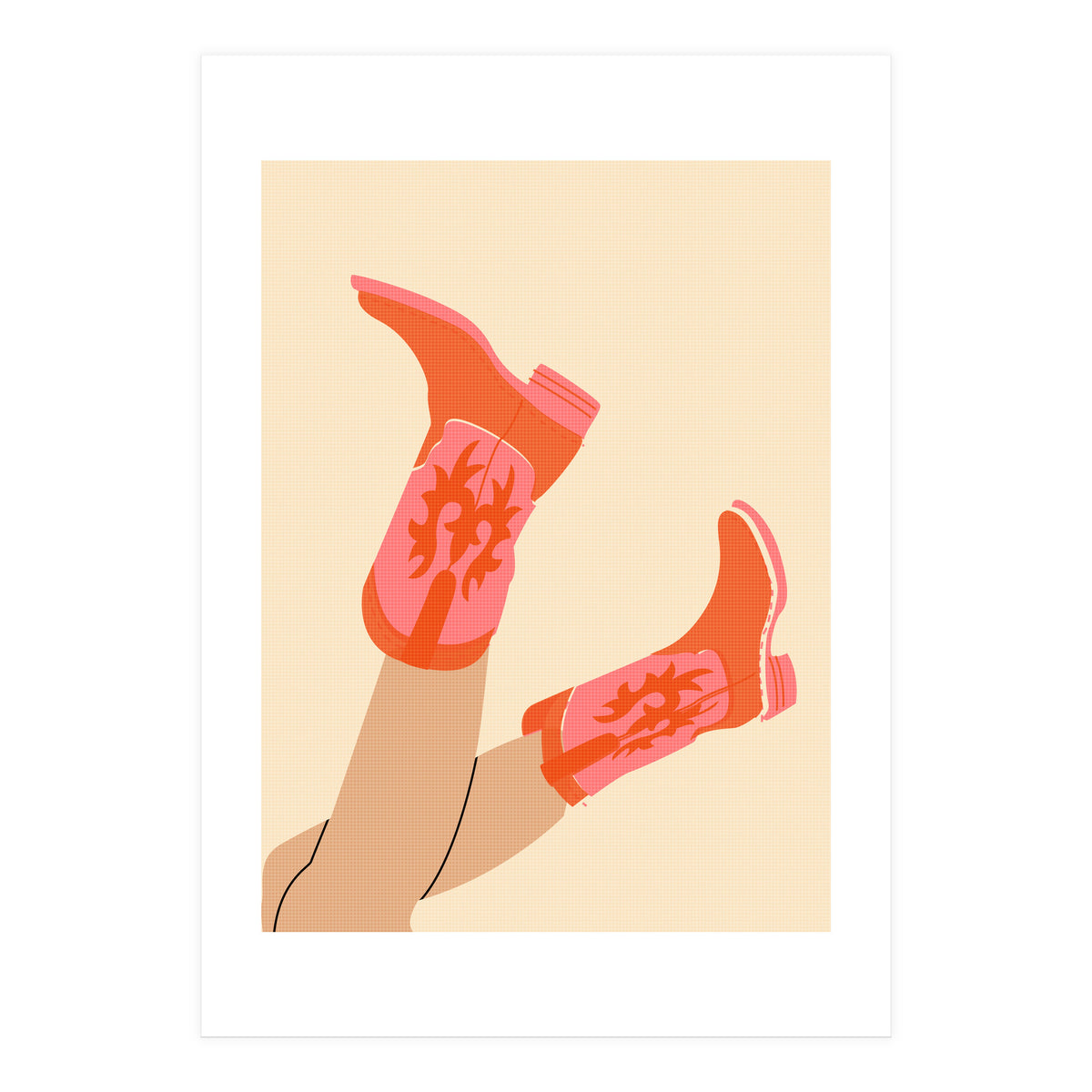 Cowgirl Boots Risography (Print Only)