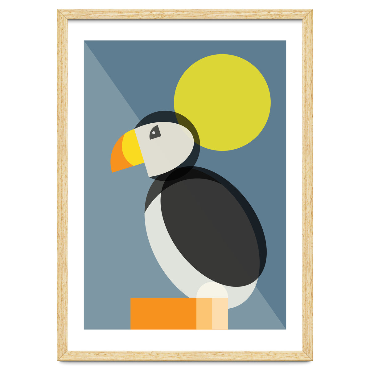 Mid Century Geometric Puffin