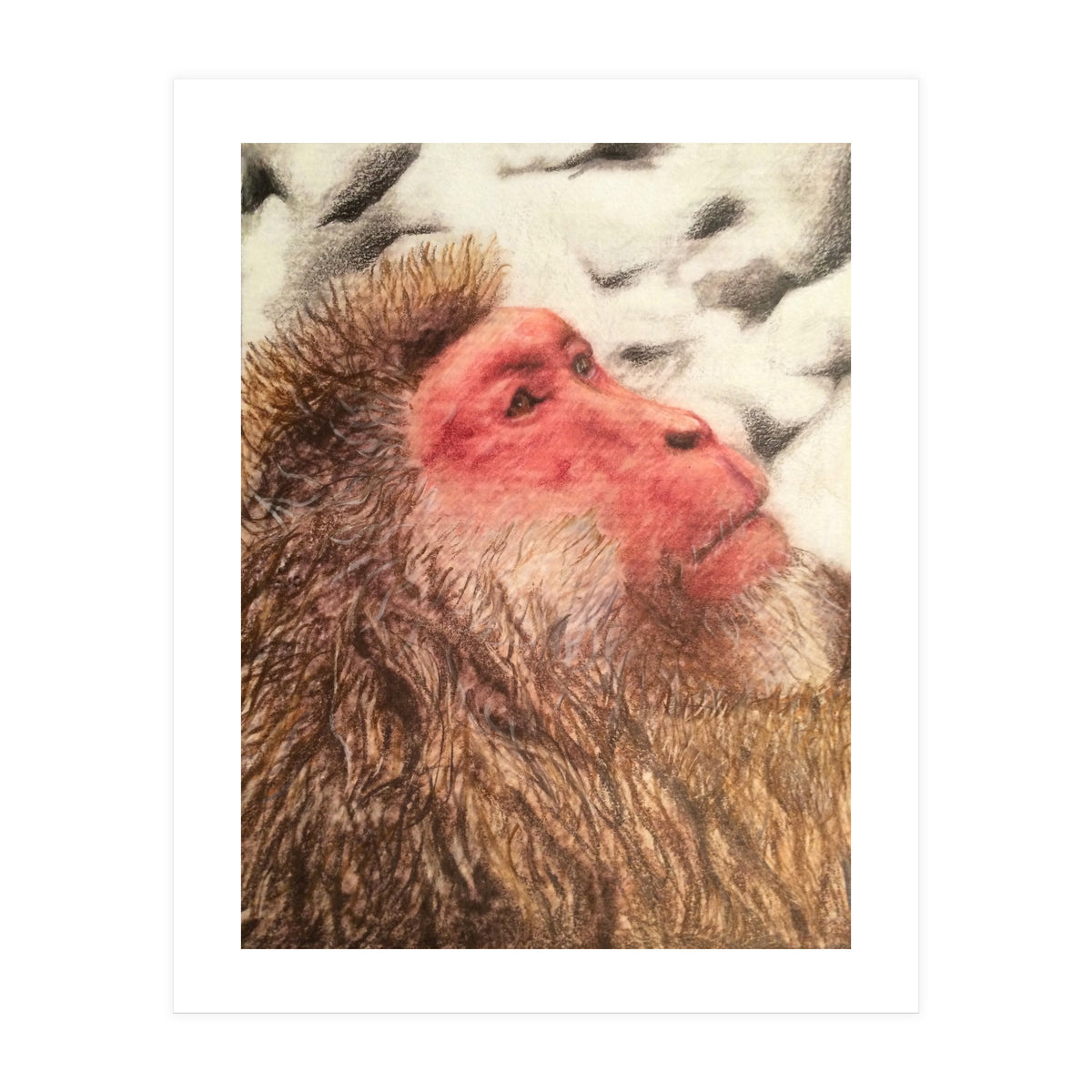 Japanese Macaque At The Onsen (Print Only)