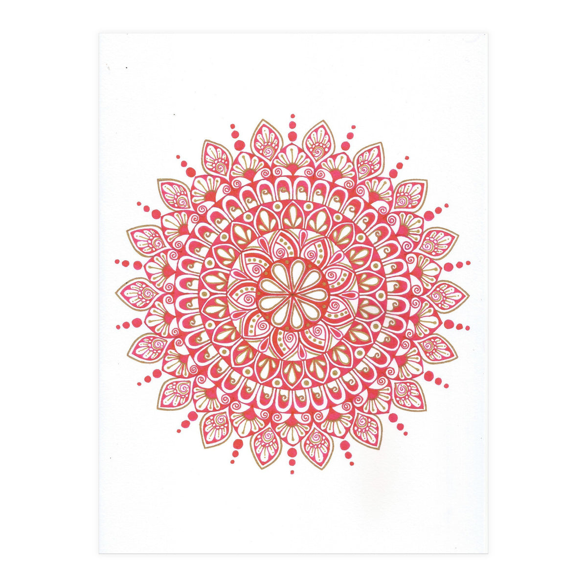 Red & Gold Mandala 2 (Print Only)