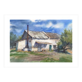 Country house. Watercolor painting art. (Print Only) thumbnail