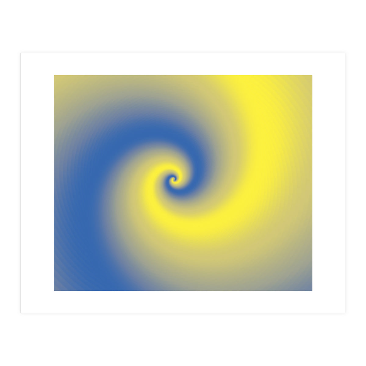 Yellow & Blue Abstract  (Print Only)