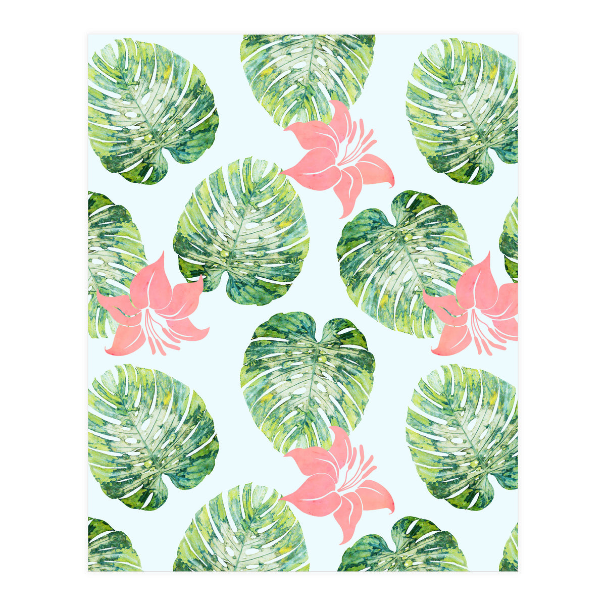 Monstera + Pink (Print Only)