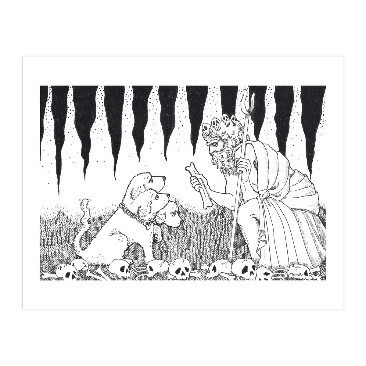 Cerberdoodle (Print Only)